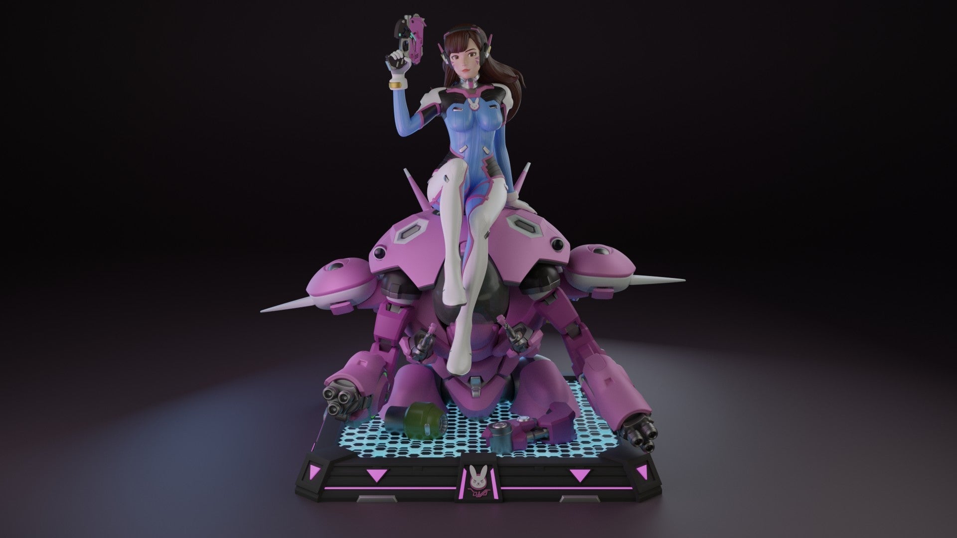 D.Va Special Edition - Overwatch - STL 3D Print Files - 3D Printed Garage Kit ガレージキット Resin Model Scale Figure フィギュア