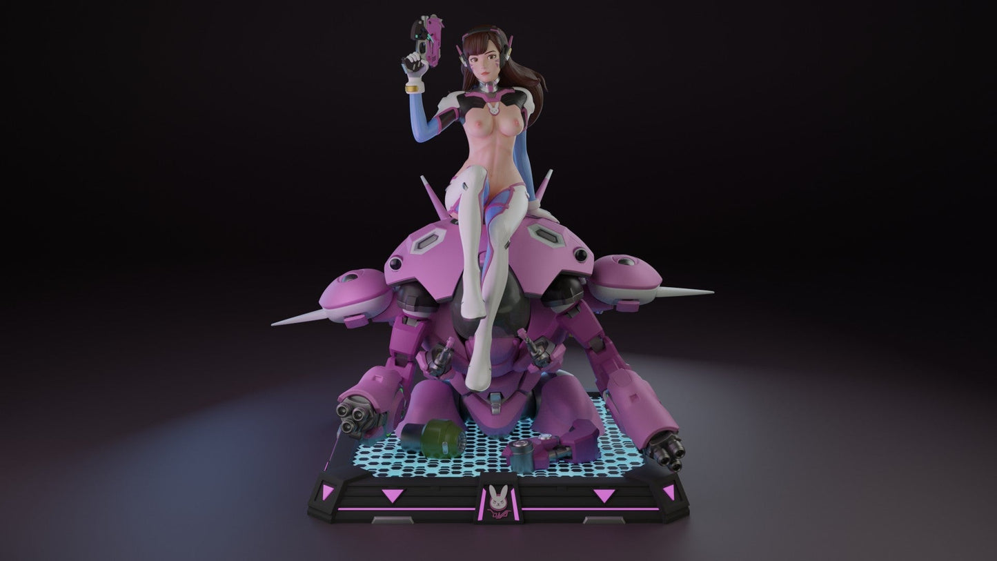 D.Va Special Edition - Overwatch - STL 3D Print Files - 3D Printed Garage Kit ガレージキット Resin Model Scale Figure フィギュア