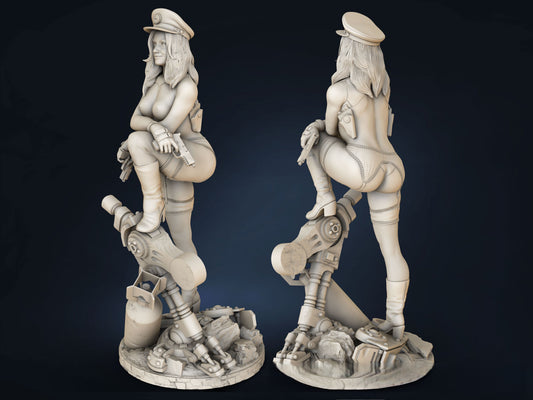 Lady Blackhawk Special Edition - DC Comics - STL 3D Print Files - 3D Printed Garage Kit ガレージキット Resin Model Scale Figure フィギュア
