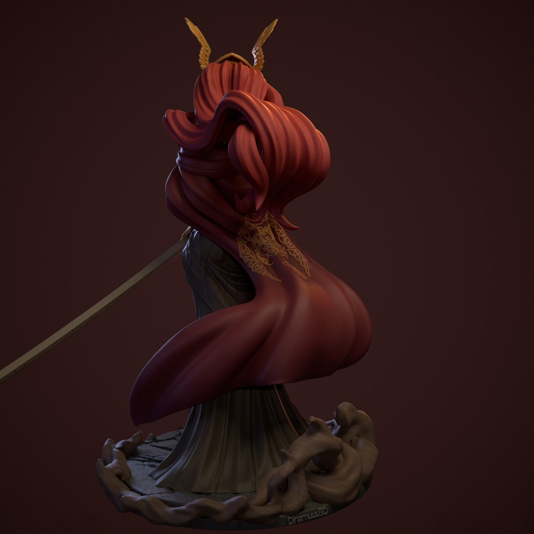 1583 Malenia Special Edition - Elden Ring - STL 3D Print Files - 3D Printed Garage Kit ガレージキット Resin Model Scale Figure フィギュア