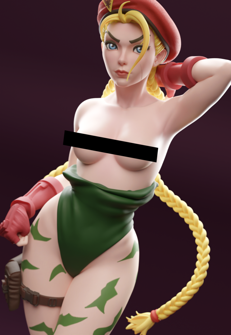 1439 Cammy Special Edition - Street Fighter - STL 3D Print Files - 3D Printed Garage Kit ガレージキット Resin Model Scale Figure フィギュア