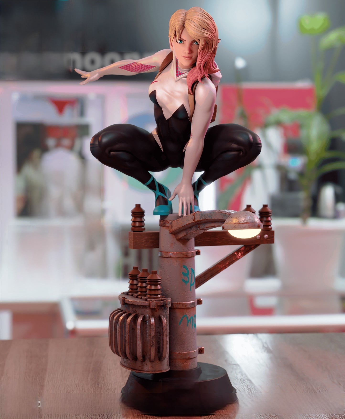 Spider Gwen Special Edition - Venom Gwen - STL 3D Print Files - 3D Printed Garage Kit ガレージキット Resin Model Scale Figure フィギュア