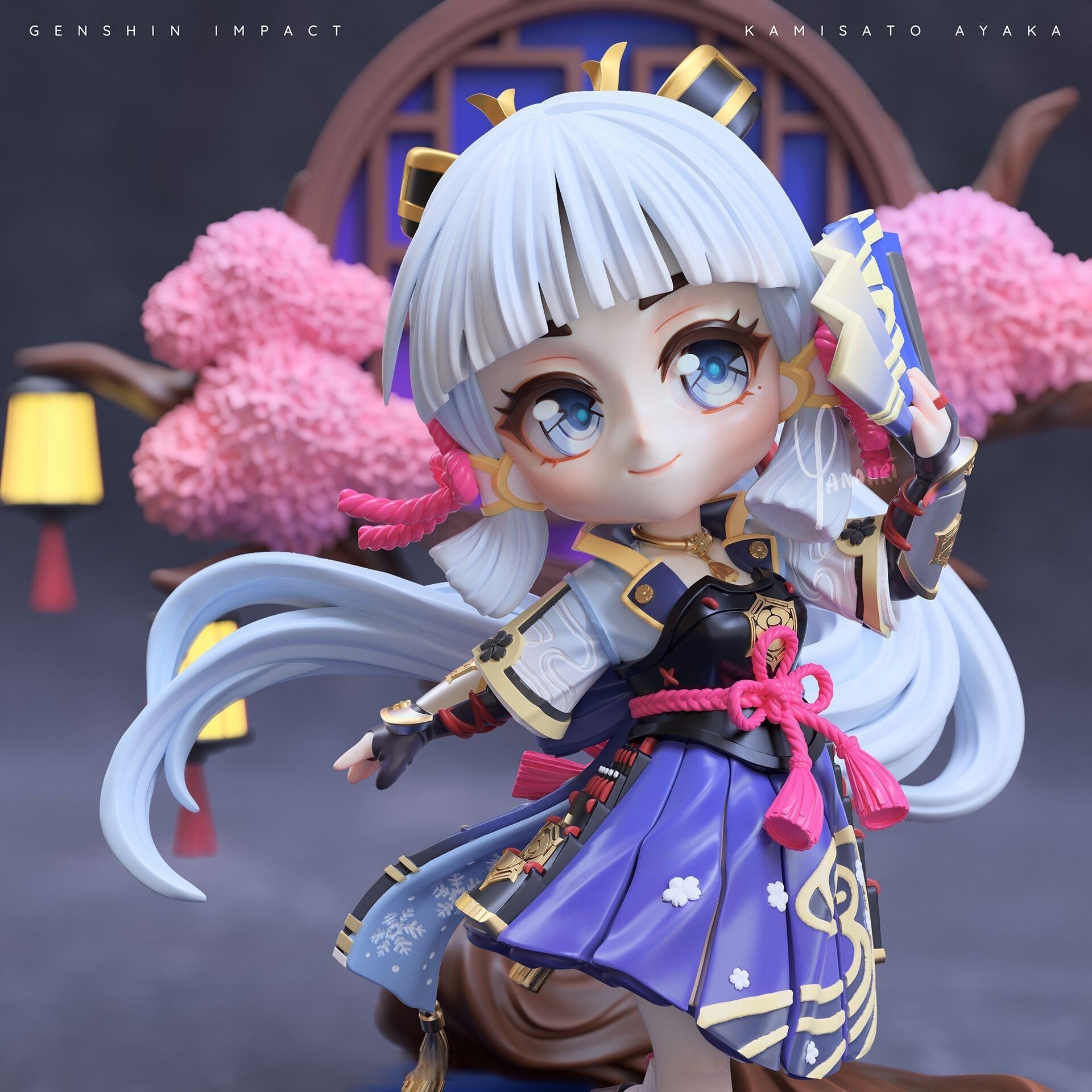 Chibi Kamisato Ayaka - Genshin Impact - STL 3D Print Files - 3D Printed Garage Kit ガレージキット Resin Model Scale Figure フィギュア