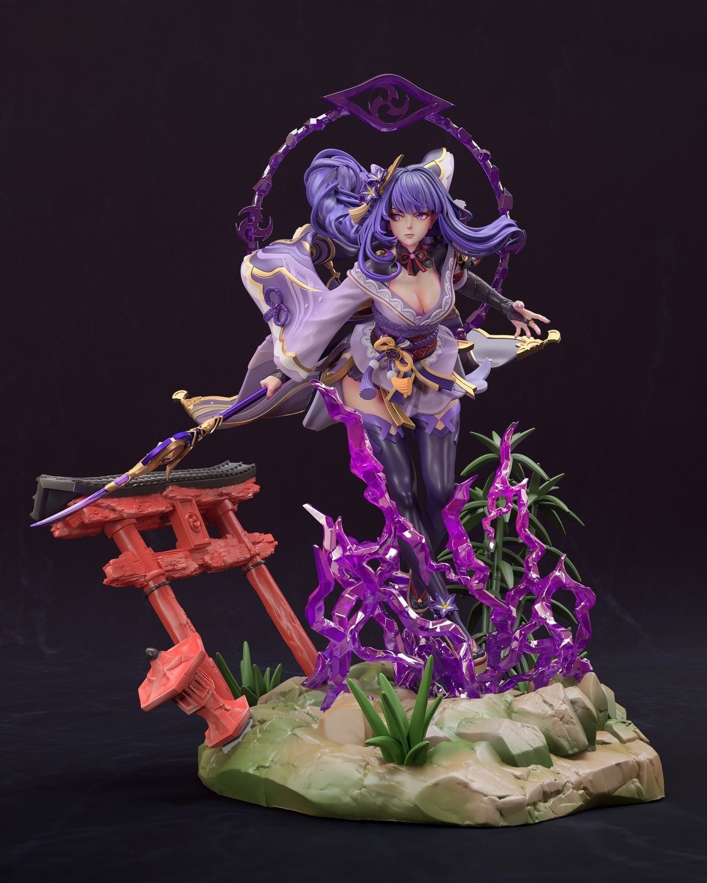 Raiden Shogun - Genshin Impact - STL 3D Print Files - 3D Printed Garage Kit ガレージキット Resin Model Scale Figure フィギュア