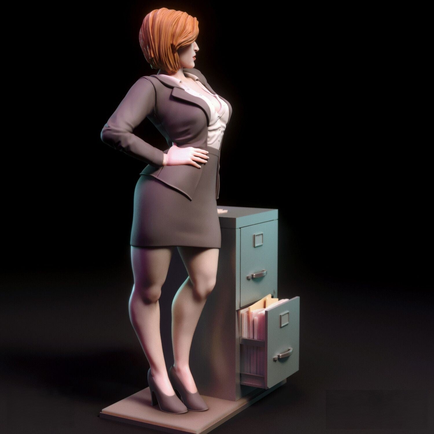 Dana Scully Special Edition - The X-Files - STL 3D Print Files - 3D Printed Garage Kit ガレージキット Resin Model Scale Figure フィギュア