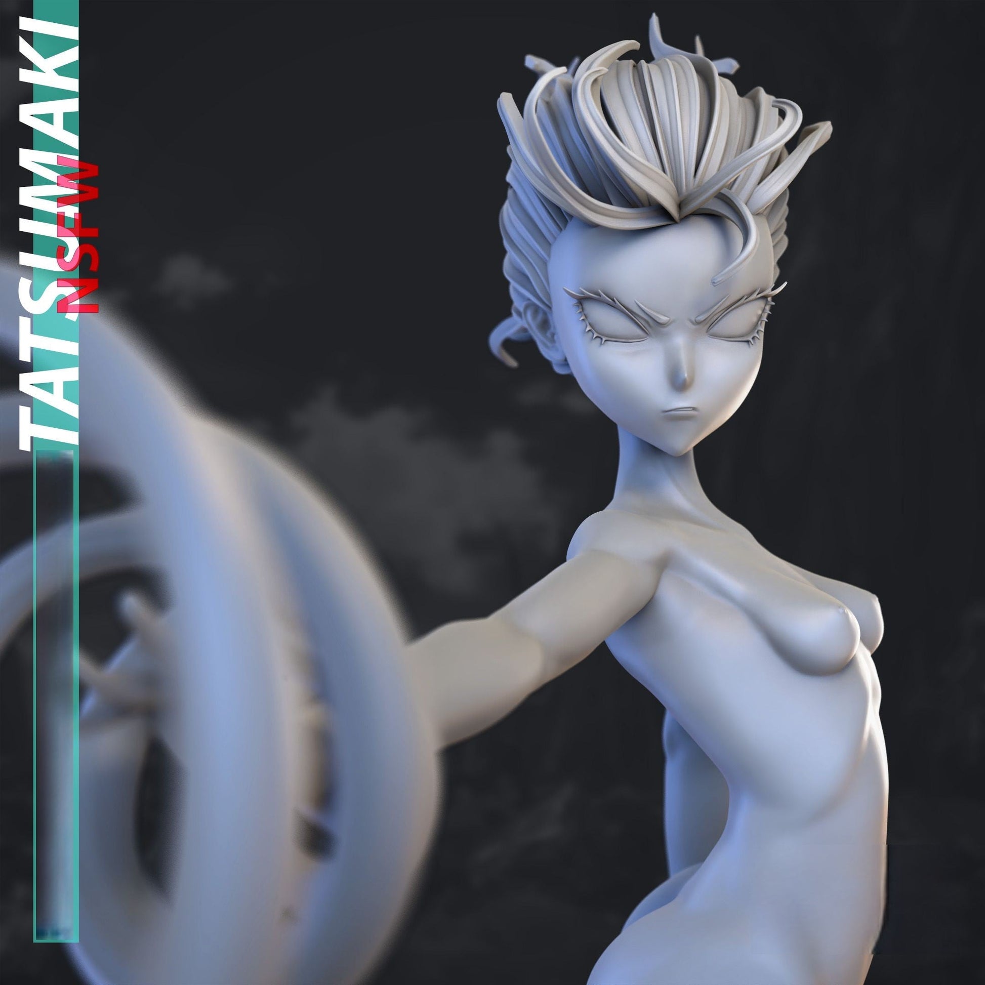 Tatsumaki Special Edition - One Punch Man - STL 3D Print Files - 3D Printed Garage Kit ガレージキット Resin Model Scale Figure フィギュア