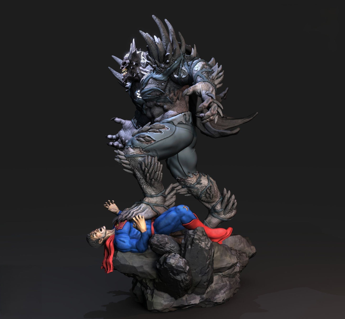 Superman Vs Devastator - DC Comics - STL 3D Print Files - 3D Printed Garage Kit ガレージキット Resin Model Scale Figure フィギュア