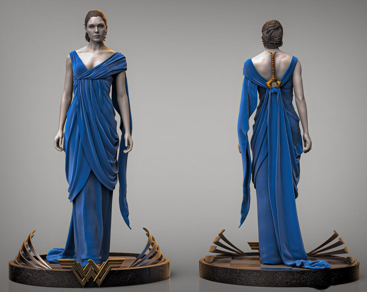 Princess Diana Special Edition - Wonder Woman - STL 3D Print Files - 3D Printed Garage Kit ガレージキット Resin Model Scale Figure フィギュア