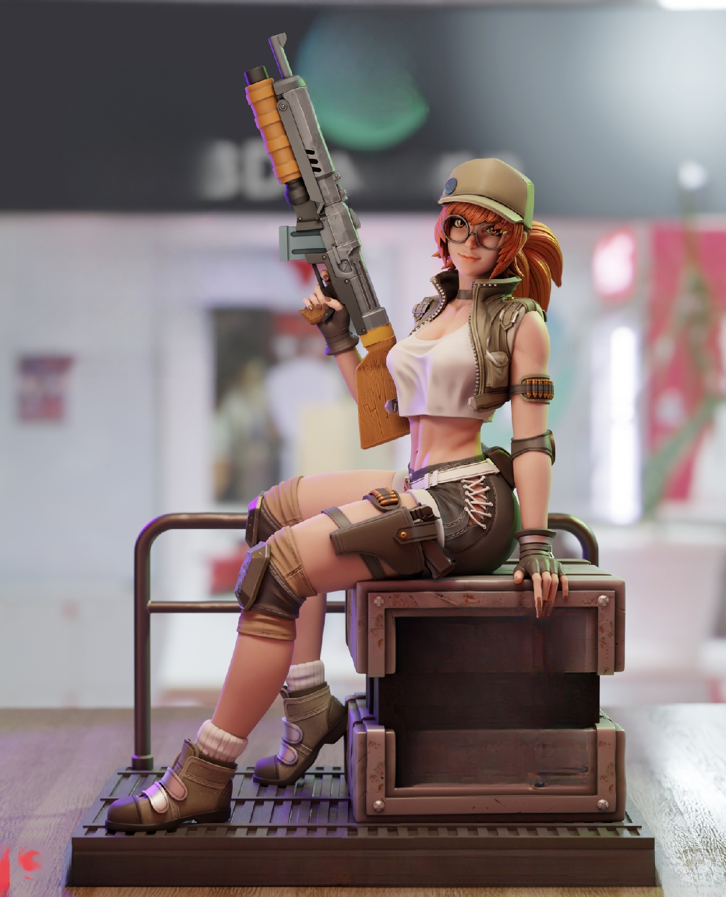 Fio Special Edition - Metal Slug - STL 3D Print Files - 3D Printed Garage Kit ガレージキット Resin Model Scale Figure フィギュア