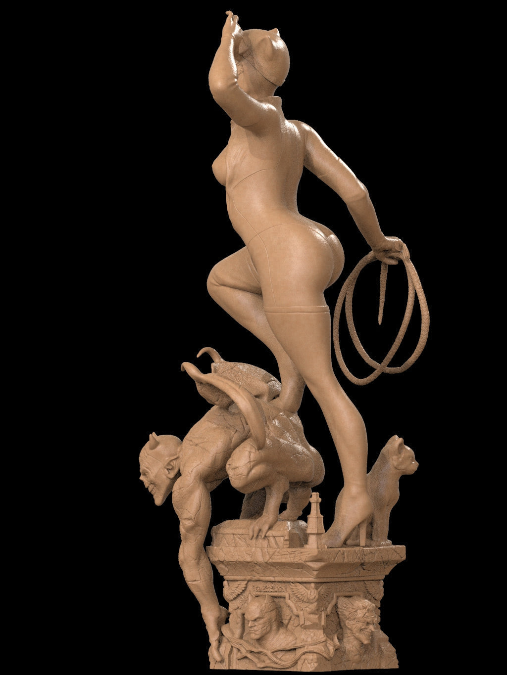 1504 Catwoman Special Edition - DC Comics - STL 3D Print Files - 3D Printed Garage Kit ガレージキット Resin Model Scale Figure フィギュア