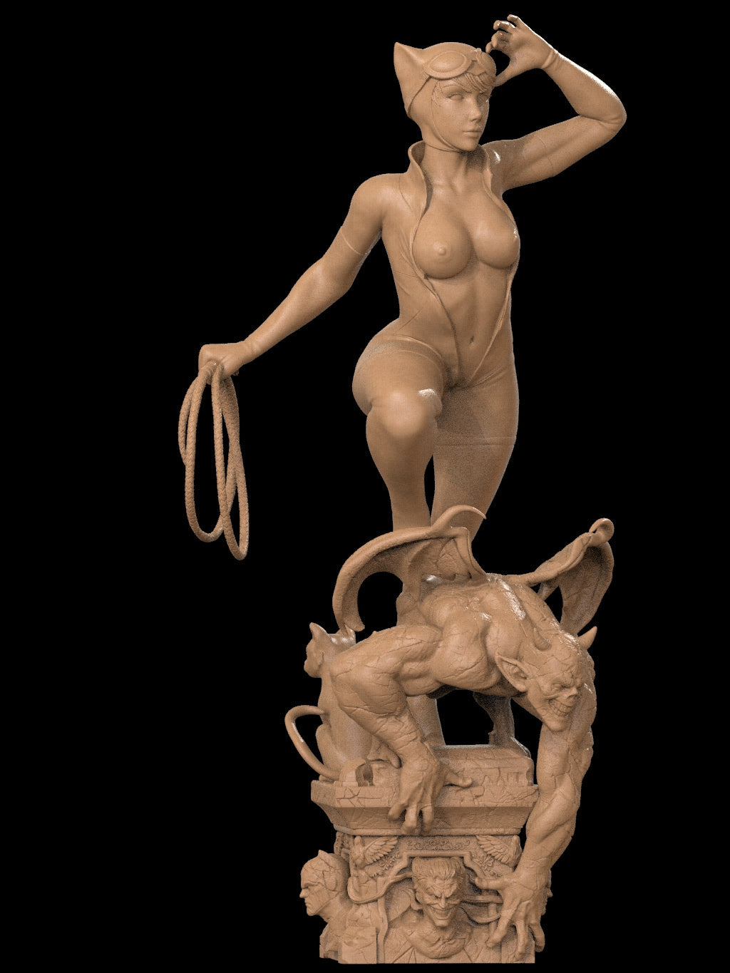 1504 Catwoman Special Edition - DC Comics - STL 3D Print Files - 3D Printed Garage Kit ガレージキット Resin Model Scale Figure フィギュア
