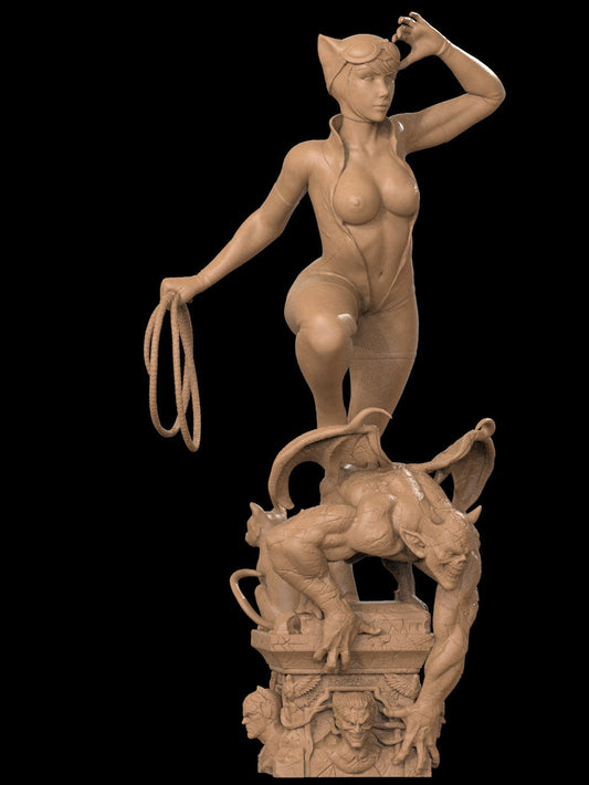 1504 Catwoman Special Edition - DC Comics - STL 3D Print Files - 3D Printed Garage Kit ガレージキット Resin Model Scale Figure フィギュア