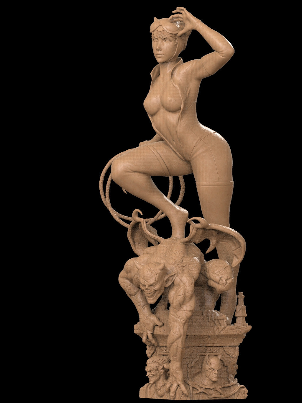 1504 Catwoman Special Edition - DC Comics - STL 3D Print Files - 3D Printed Garage Kit ガレージキット Resin Model Scale Figure フィギュア