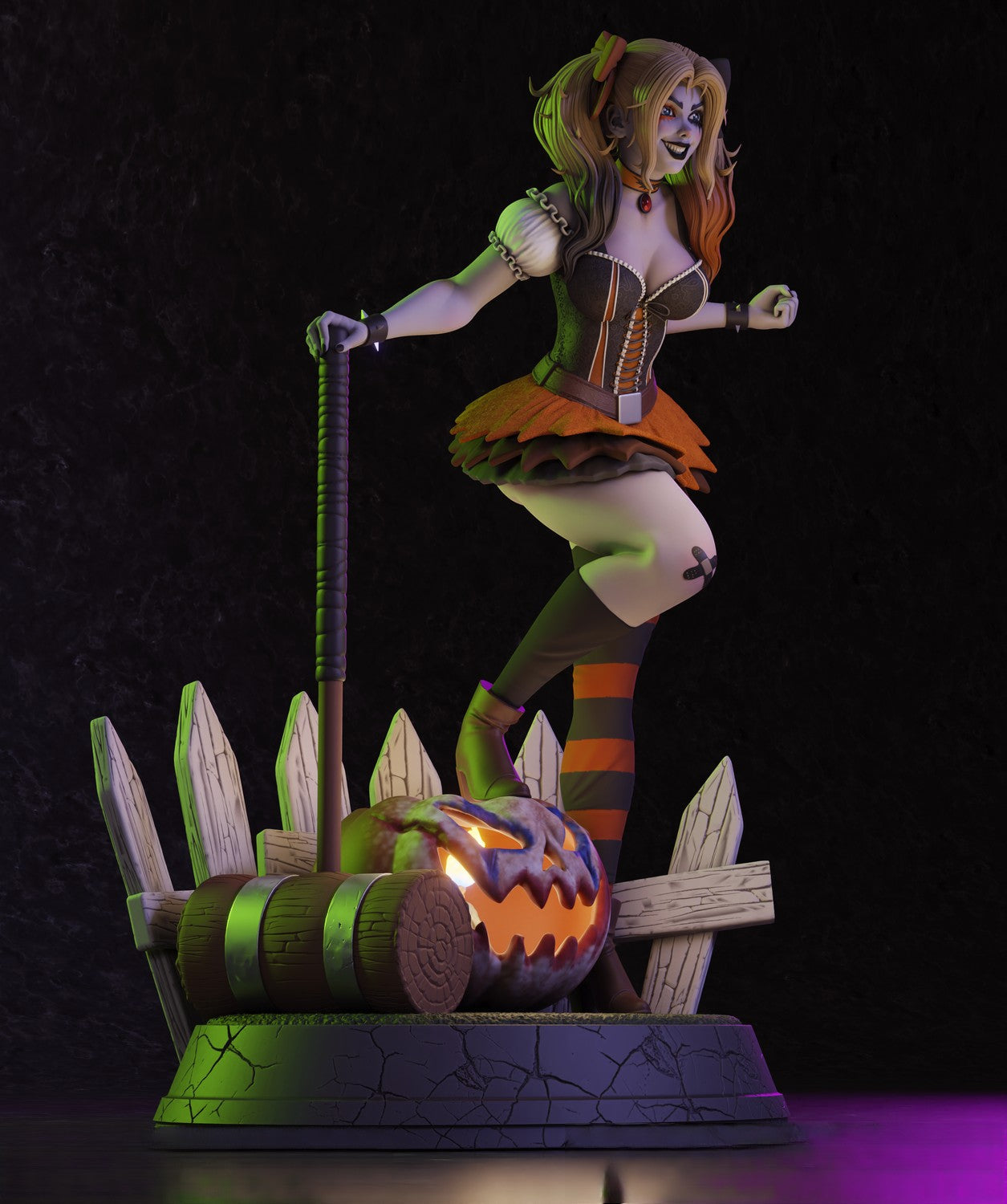 1570 Harley Quinn Halloween - DC Comics - STL 3D Print Files - 3D Printed Garage Kit ガレージキット Resin Model Scale Figure フィギュア