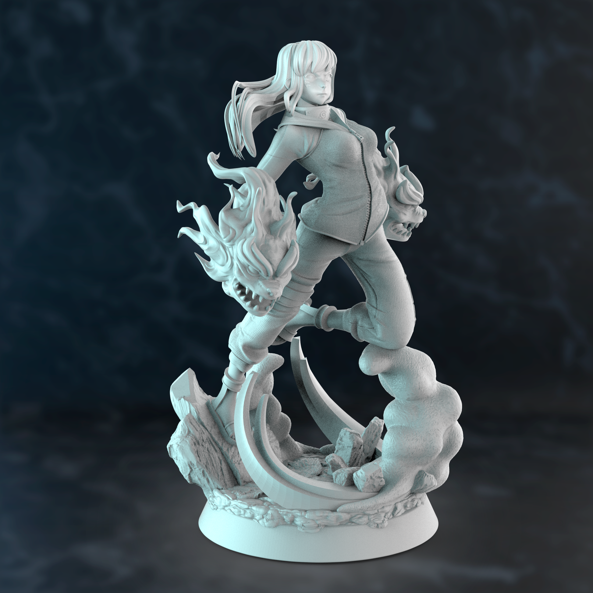 Hinata Hyuga Special Edition - Naruto - STL 3D Print Files - 3D Printed Garage Kit ガレージキット Resin Model Scale Figure フィギュア