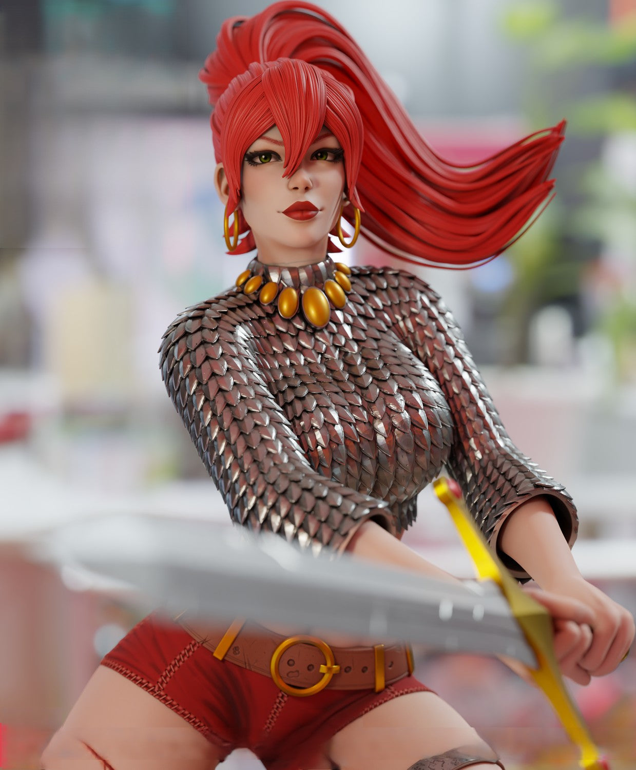 1357 Red Sonja Special Edition - Marvel Comics - STL 3D Print Files - 3D Printed Garage Kit ガレージキット Resin Model Scale Figure フィギュア