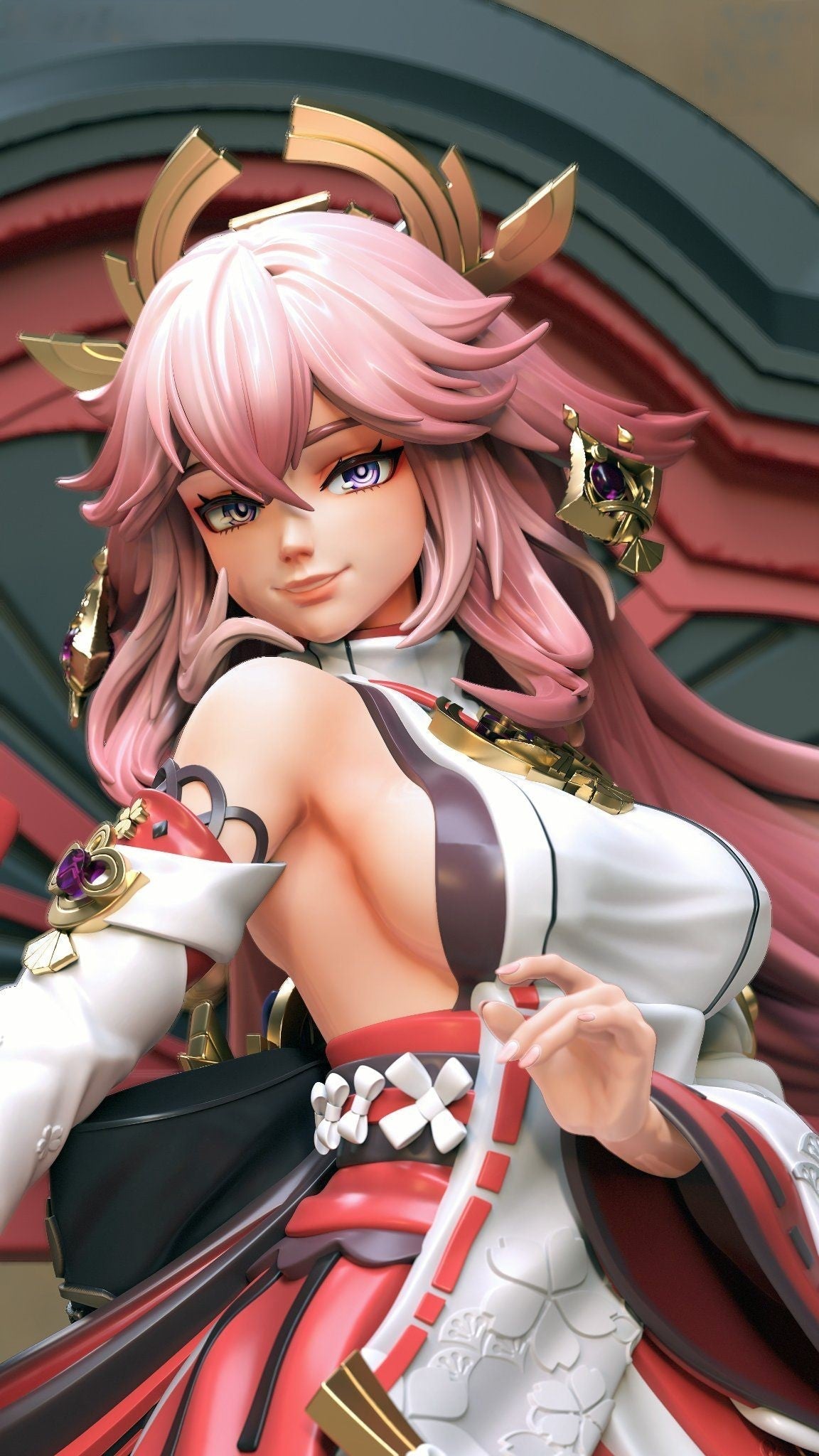 Yae Miko - Genshin Impact - STL 3D Print Files - 3D Printed Garage Kit ガレージキット Resin Model Scale Figure フィギュア