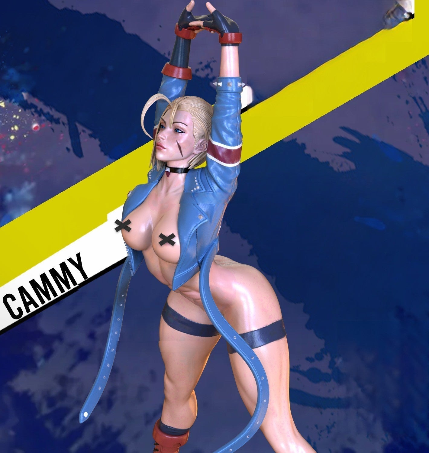 1351 Cammy Special Edition - Street Fighter - STL 3D Print Files - 3D Printed Garage Kit ガレージキット Resin Model Scale Figure フィギュア