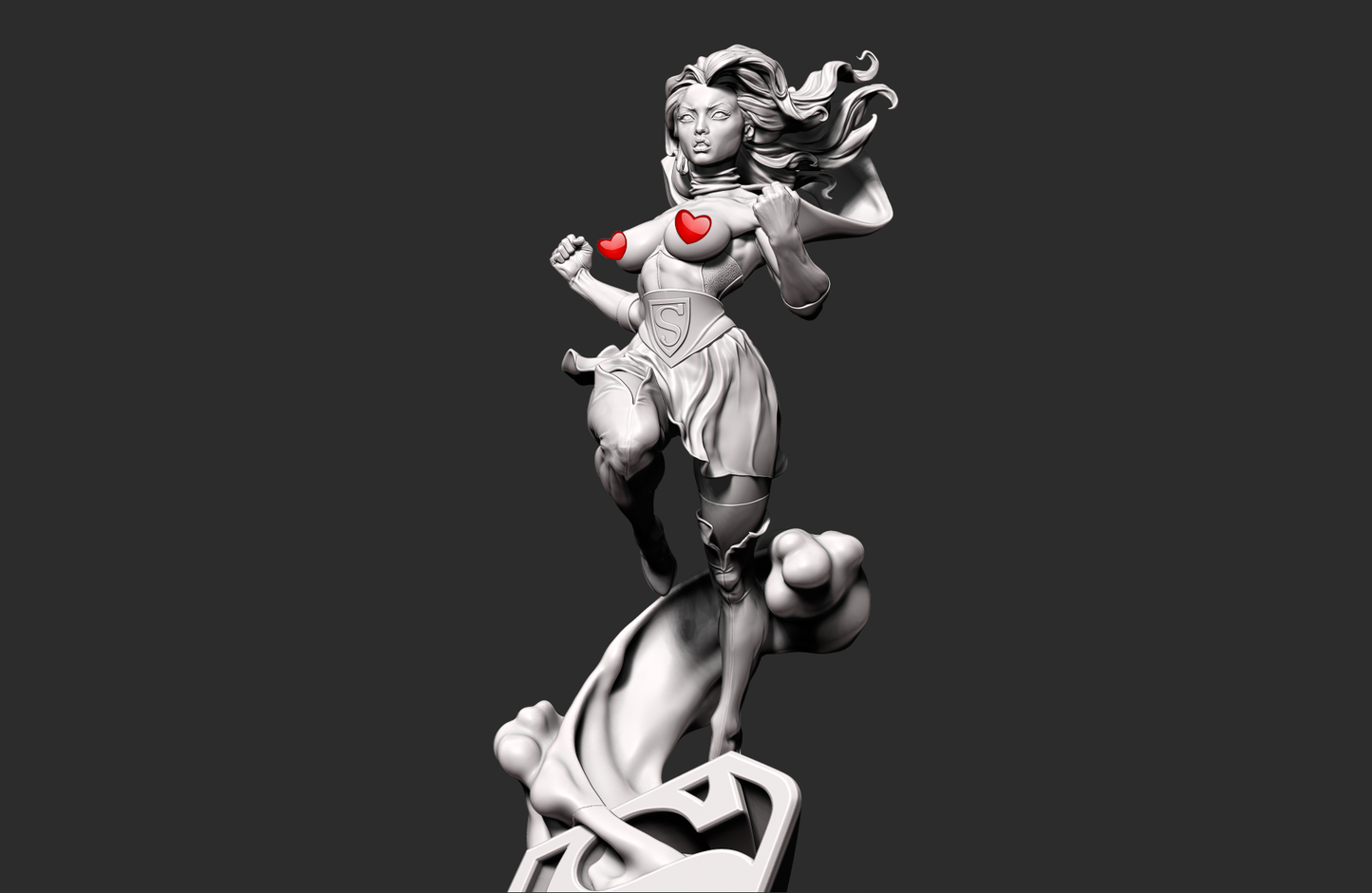 1576 DC Bombshell Supergirl Special Edition - Kara Starikov - STL 3D Print Files - 3D Printed Garage Kit ガレージキット Resin Model Scale Figure フィギュア