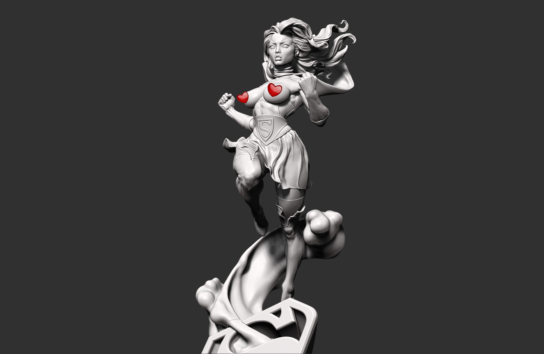 1576 DC Bombshell Supergirl Special Edition - Kara Starikov - STL 3D Print Files - 3D Printed Garage Kit ガレージキット Resin Model Scale Figure フィギュア