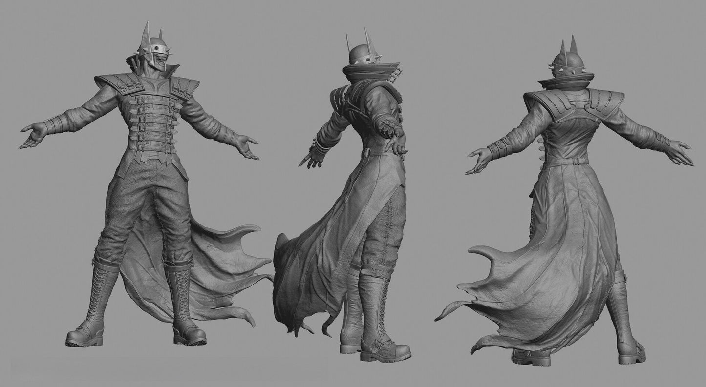 Batman Who Laughs - Bruce Wayne - STL 3D Print Files - 3D Printed Garage Kit ガレージキット Resin Model Scale Figure フィギュア