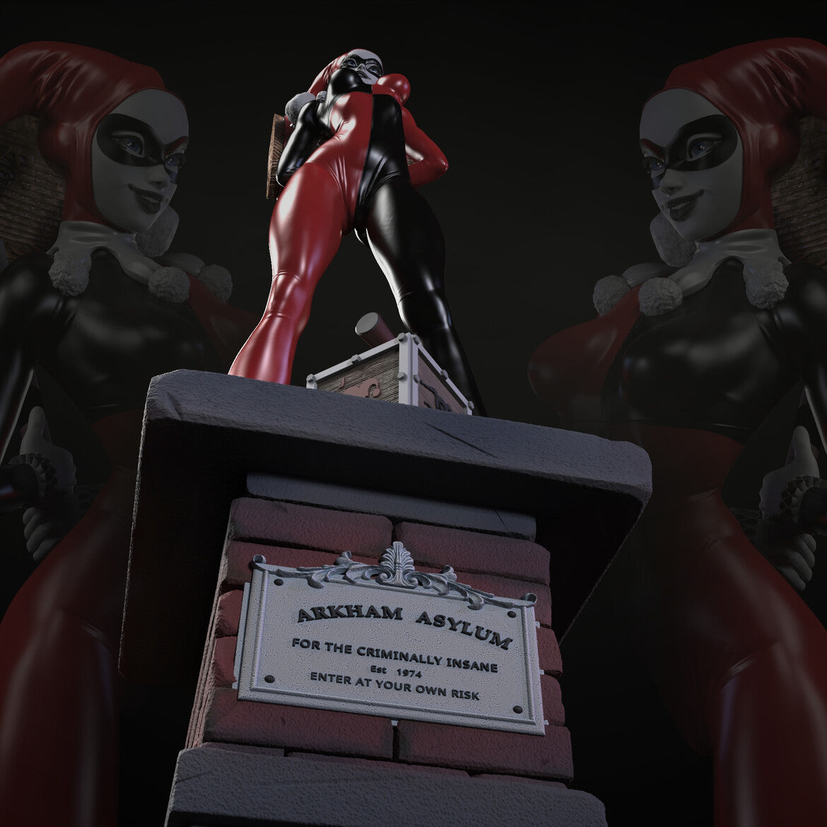 Harley Quinn Classic Special Edition - STL 3D Print Files - 3D Printed Garage Kit ガレージキット Resin Model Scale Figure フィギュア