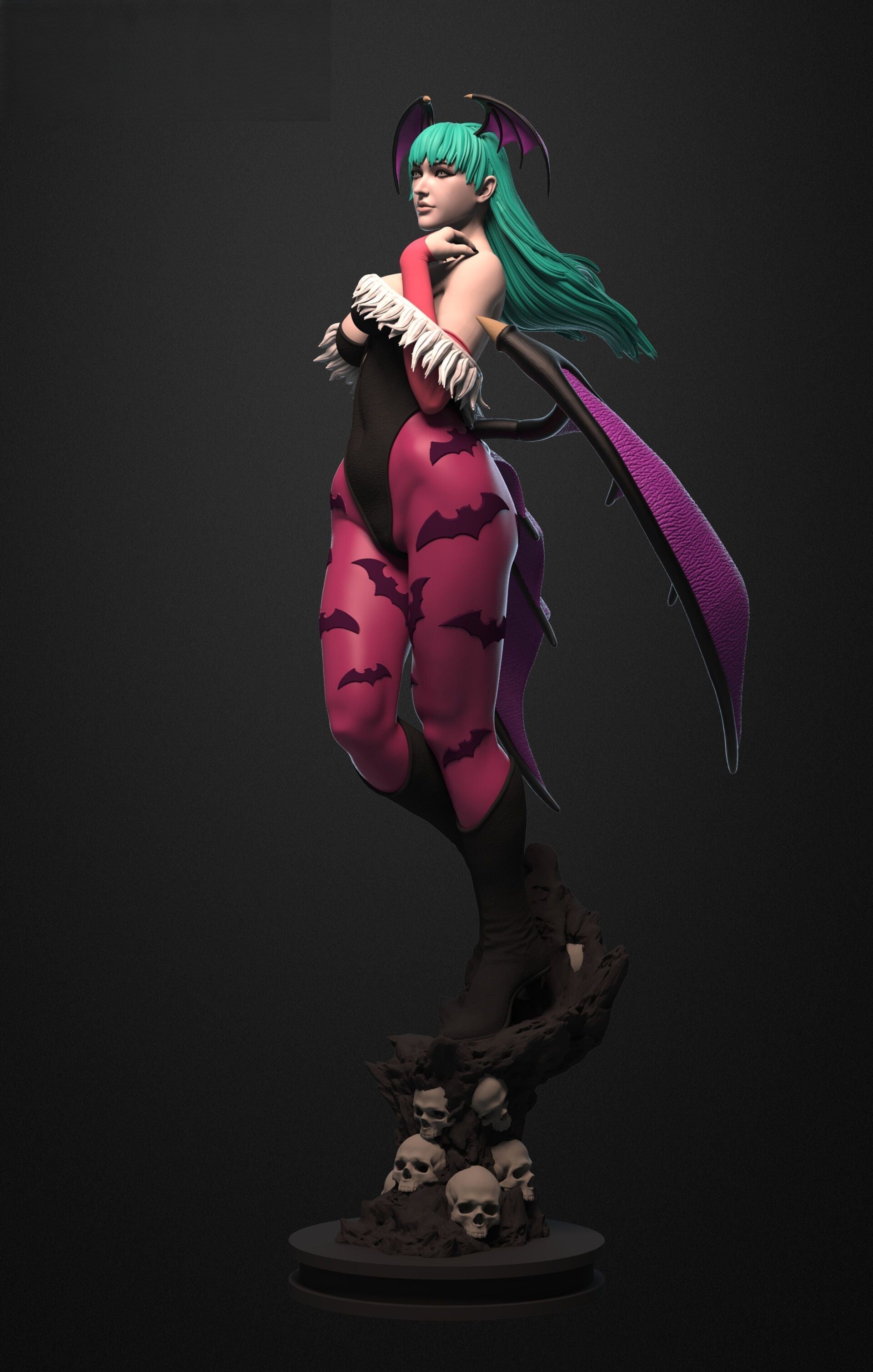 Morrigan Aensland Special Edition - Darkstalkers - STL 3D Print Files - 3D Printed Garage Kit ガレージキット Resin Model Scale Figure フィギュア