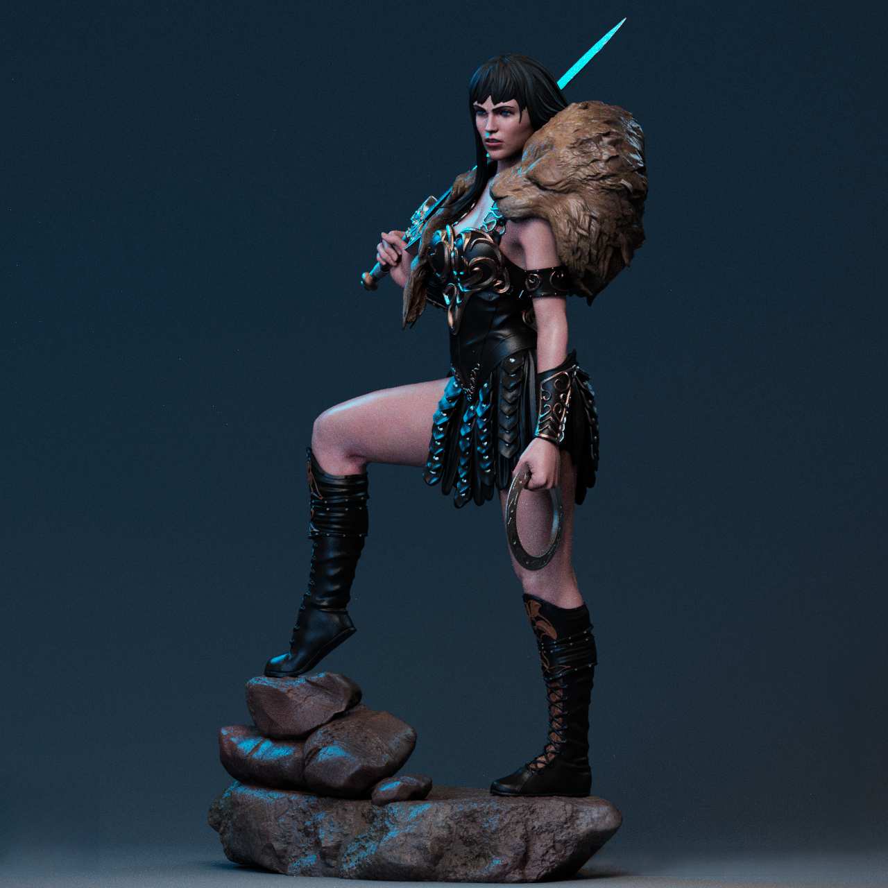 Xena - Warrior Princess 1/8 Scale - 3D Printed Garage Kit ガレージキット Resin Model Scale Figure フィギュア