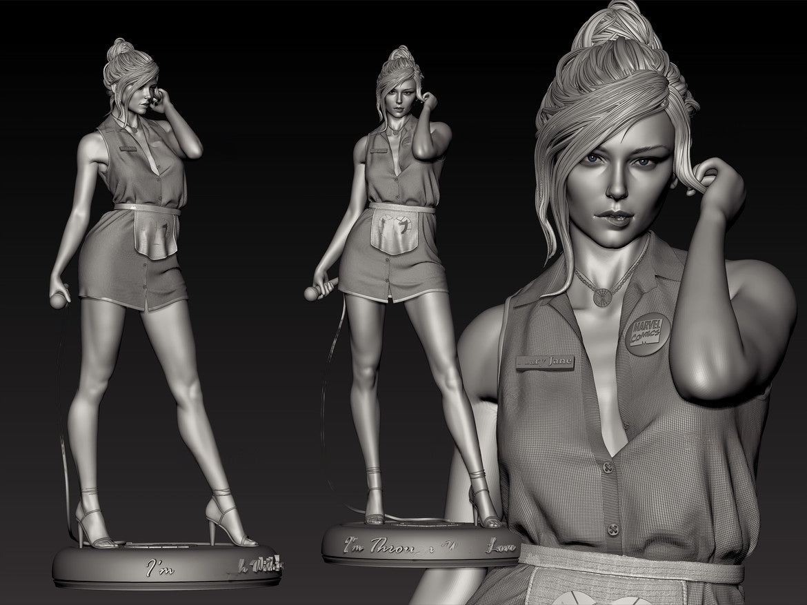 Mary Jane Watson Special Edition - STL 3D Print Files - 3D Printed Garage Kit ガレージキット Resin Model Scale Figure フィギュア
