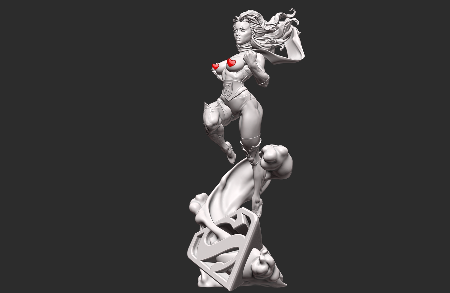 1576 DC Bombshell Supergirl Special Edition - Kara Starikov - STL 3D Print Files - 3D Printed Garage Kit ガレージキット Resin Model Scale Figure フィギュア