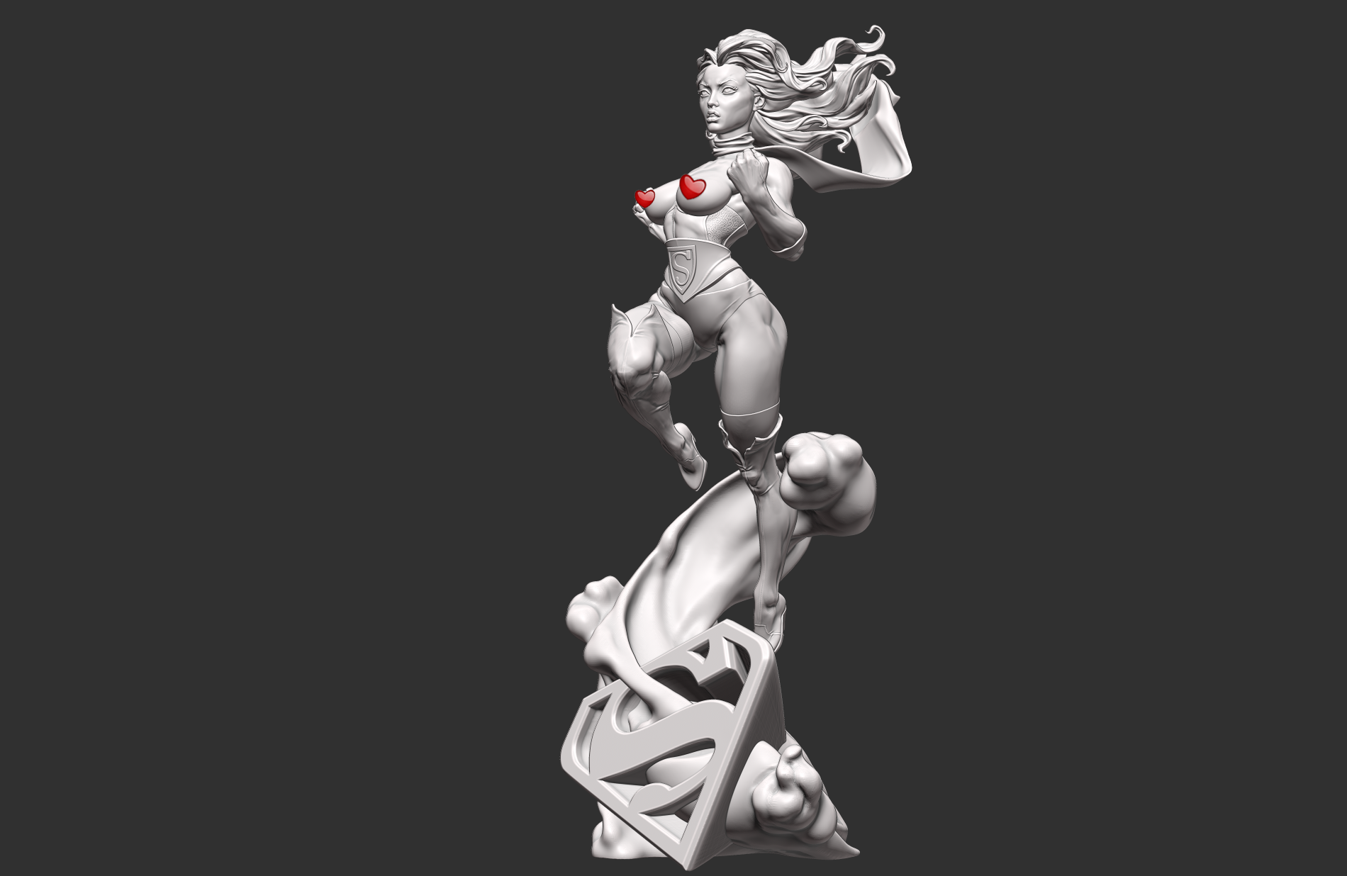 1576 DC Bombshell Supergirl Special Edition - Kara Starikov - STL 3D Print Files - 3D Printed Garage Kit ガレージキット Resin Model Scale Figure フィギュア