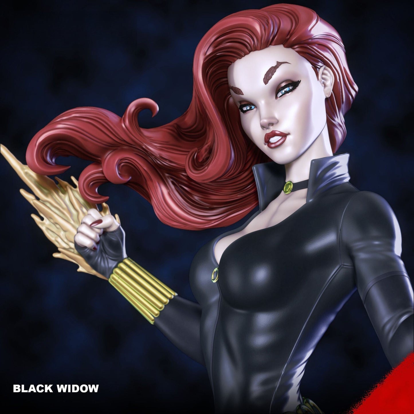 Black Widow Comic Special Edition - STL 3D Print Files - 3D Printed Garage Kit ガレージキット Resin Model Scale Figure フィギュア