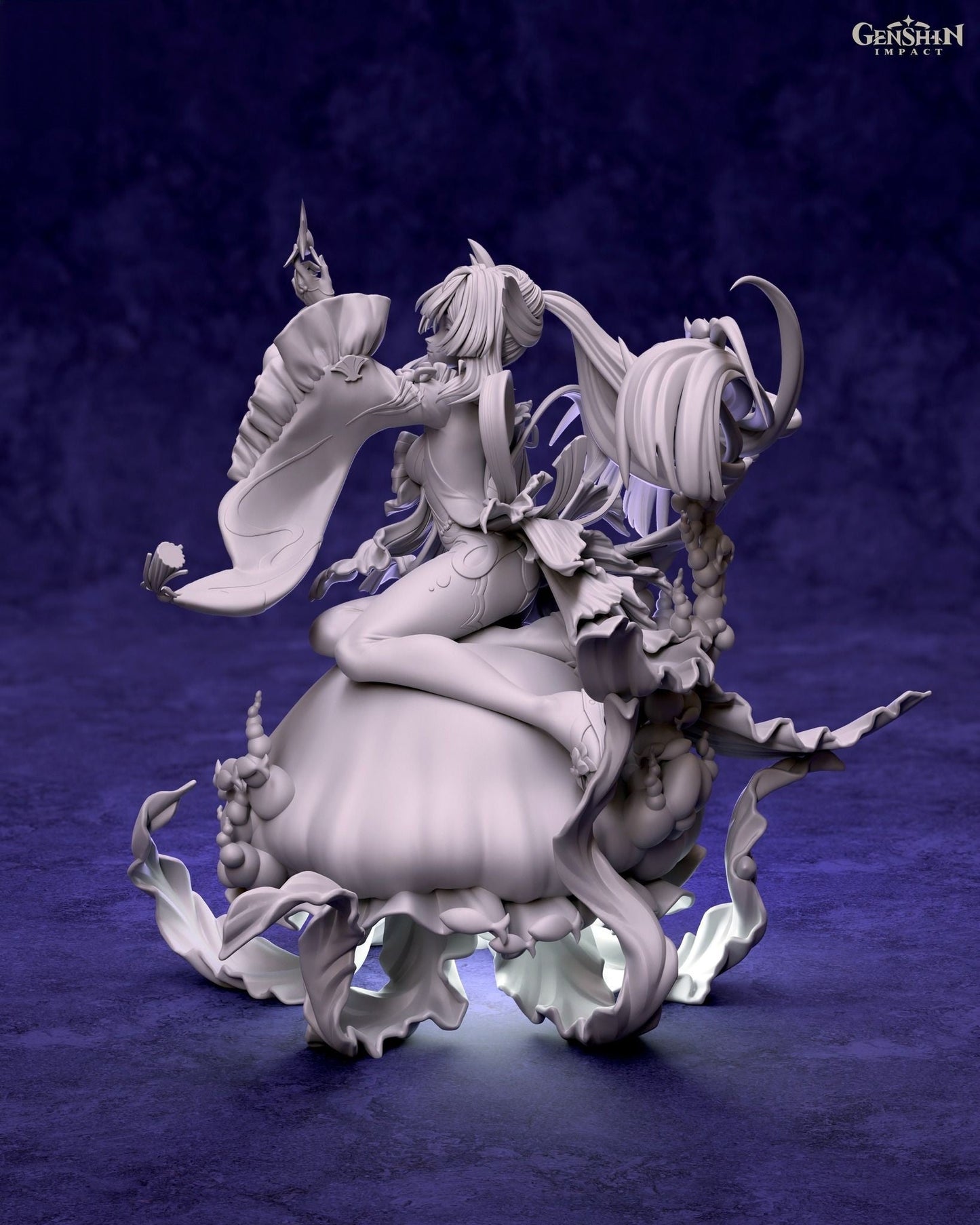 1323 Sangonomiya Kokomi - Genshin Impact - STL 3D Print Files - 3D Printed Garage Kit ガレージキット Resin Model Scale Figure フィギュア