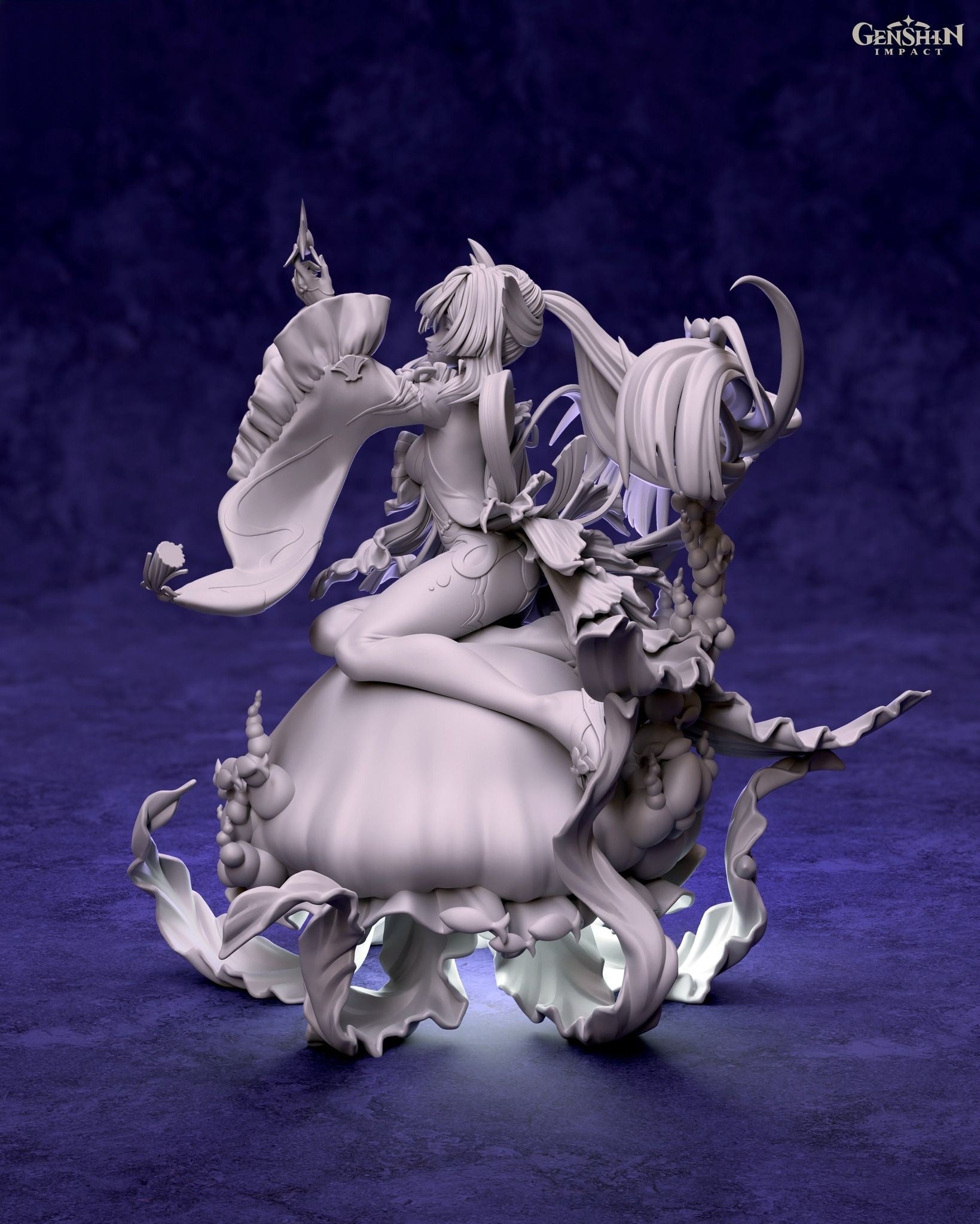 1323 Sangonomiya Kokomi - Genshin Impact - STL 3D Print Files - 3D Printed Garage Kit ガレージキット Resin Model Scale Figure フィギュア