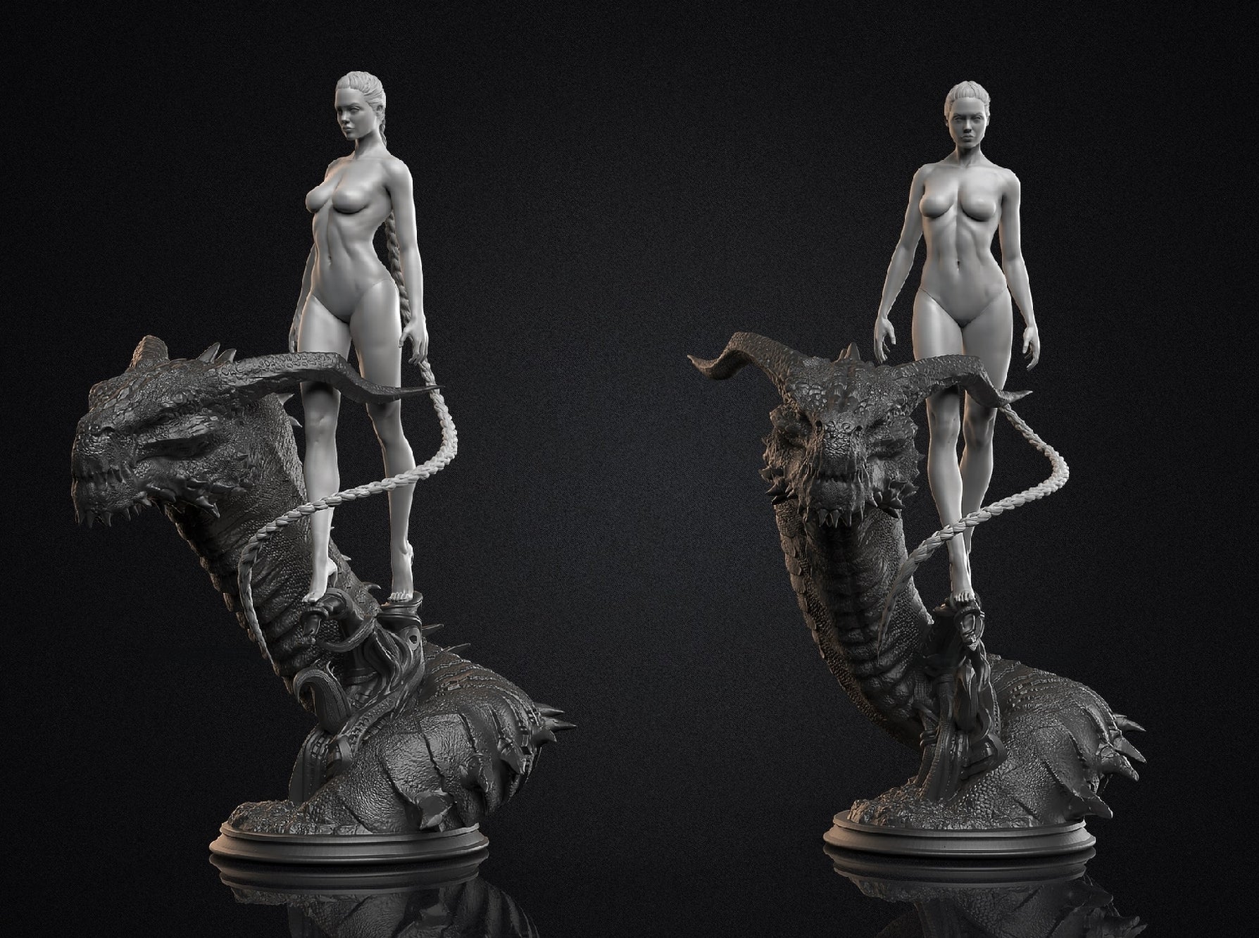 Angelina Jolie Special Edition - Beowulf - STL 3D Print Files - 3D Printed Garage Kit ガレージキット Resin Model Scale Figure フィギュア