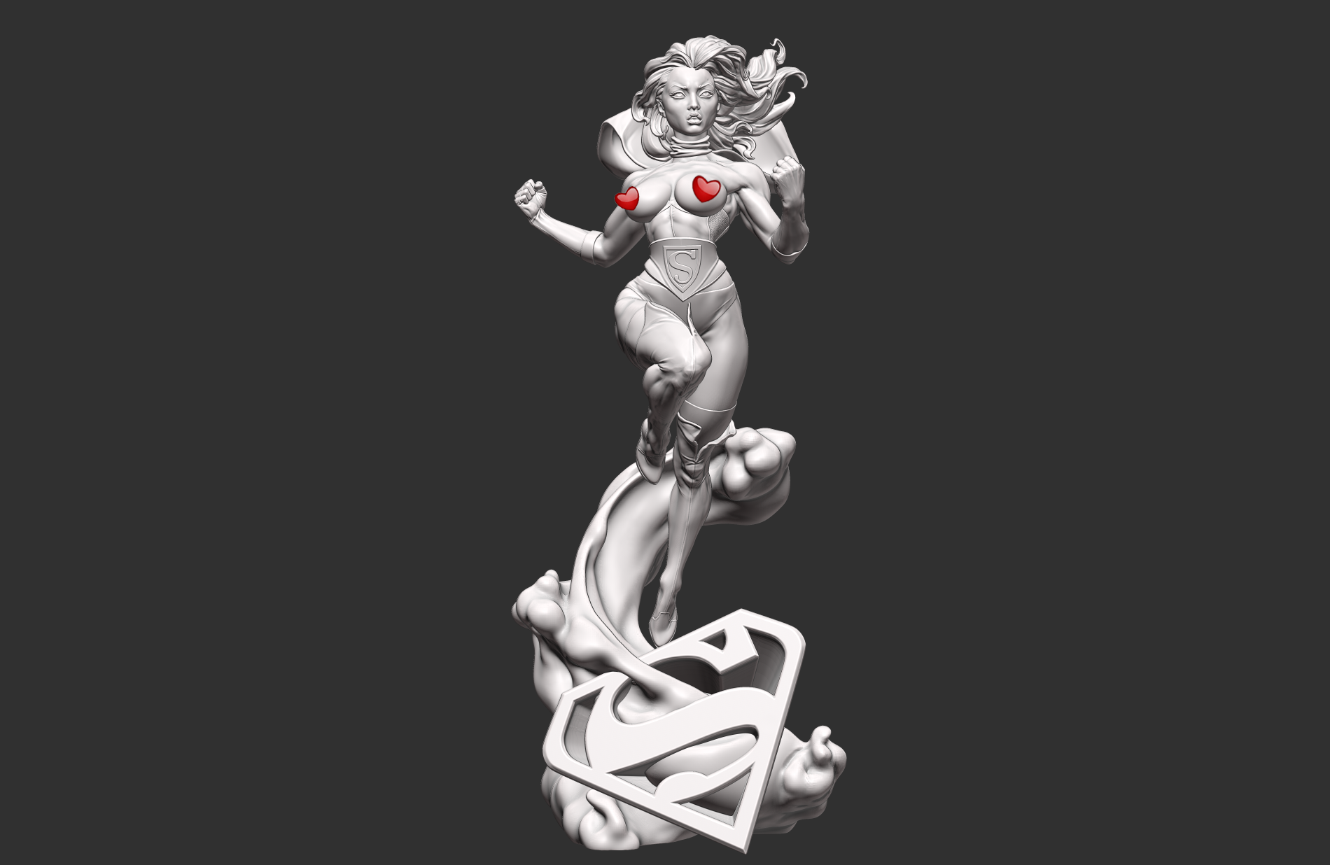 1576 DC Bombshell Supergirl Special Edition - Kara Starikov - STL 3D Print Files - 3D Printed Garage Kit ガレージキット Resin Model Scale Figure フィギュア