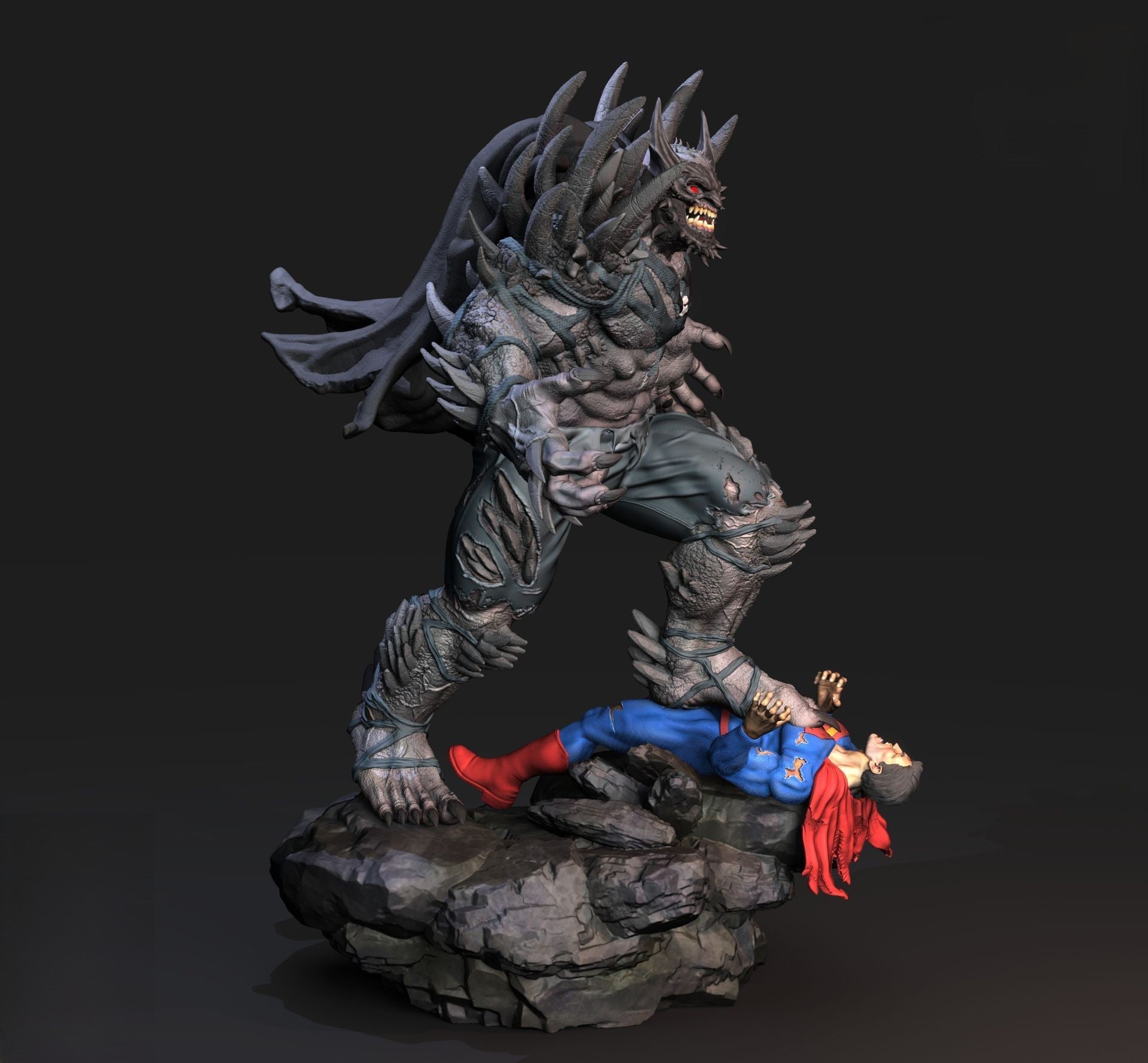 Superman Vs Devastator - DC Comics - STL 3D Print Files - 3D Printed Garage Kit ガレージキット Resin Model Scale Figure フィギュア