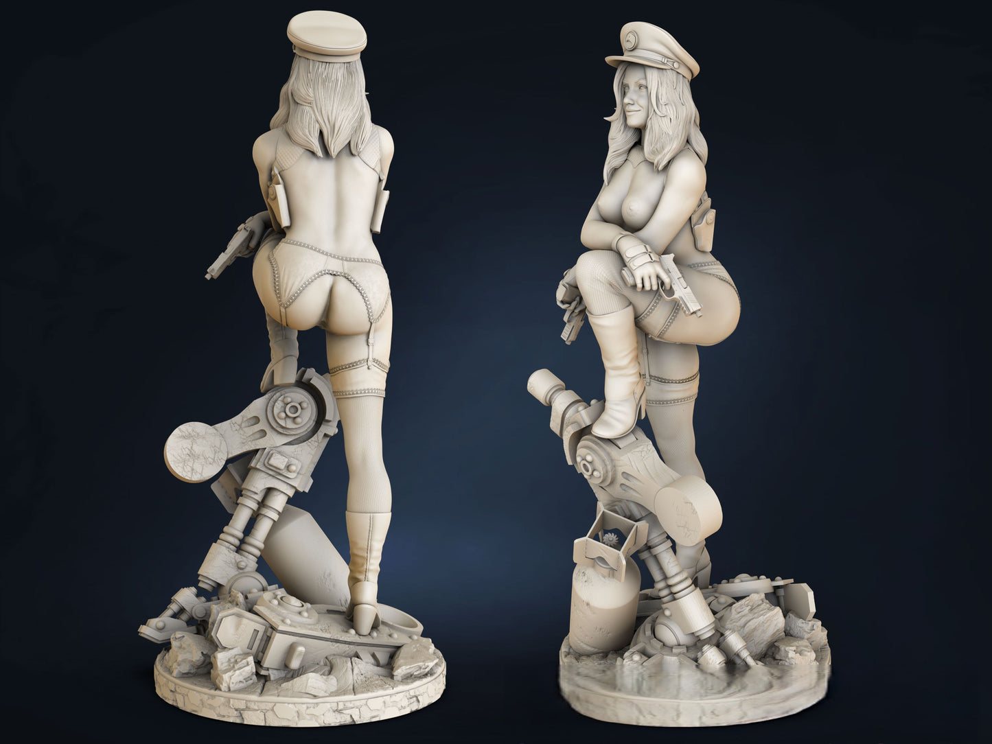 Lady Blackhawk Special Edition - DC Comics - STL 3D Print Files - 3D Printed Garage Kit ガレージキット Resin Model Scale Figure フィギュア
