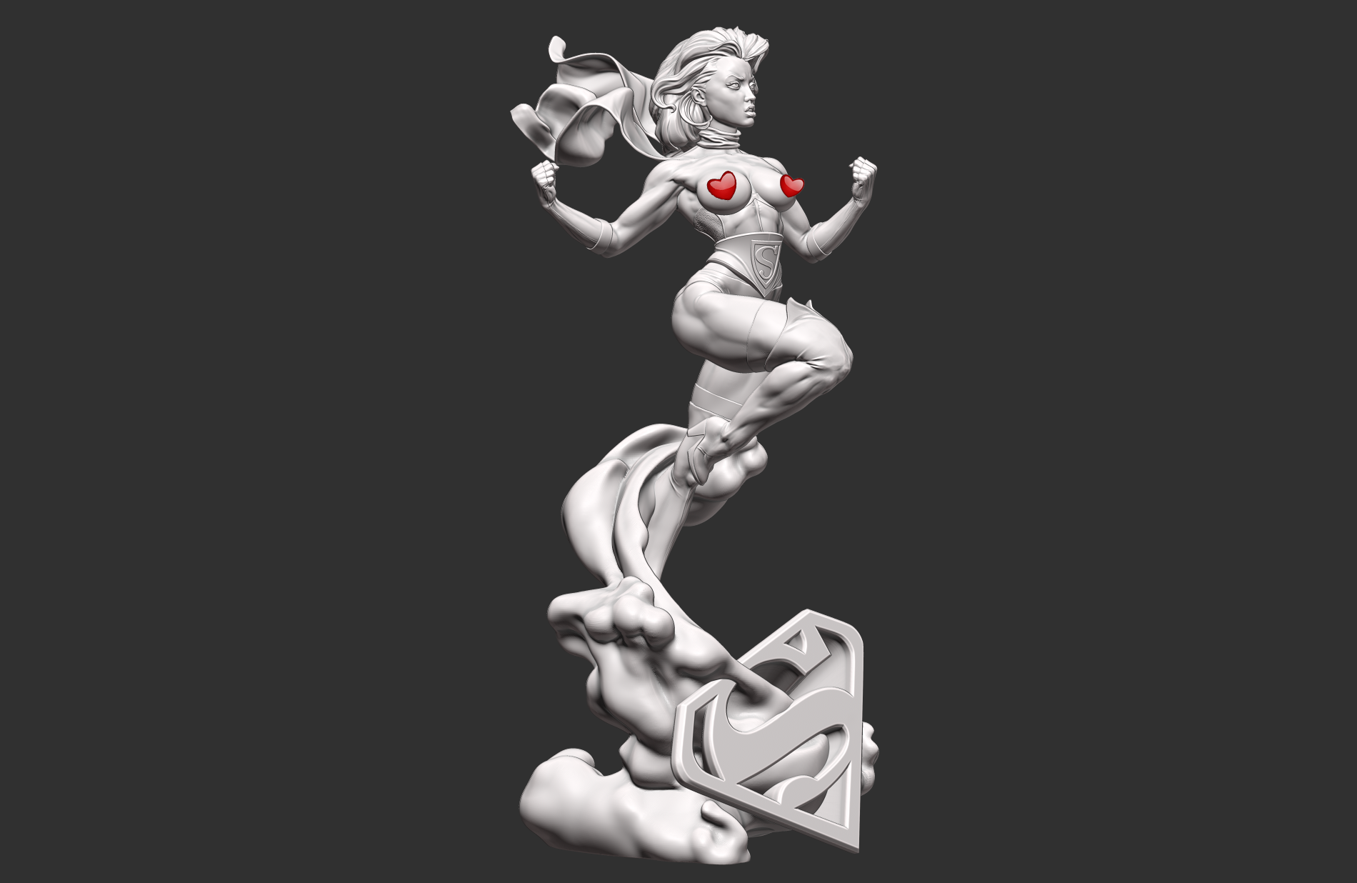 1576 DC Bombshell Supergirl Special Edition - Kara Starikov - STL 3D Print Files - 3D Printed Garage Kit ガレージキット Resin Model Scale Figure フィギュア