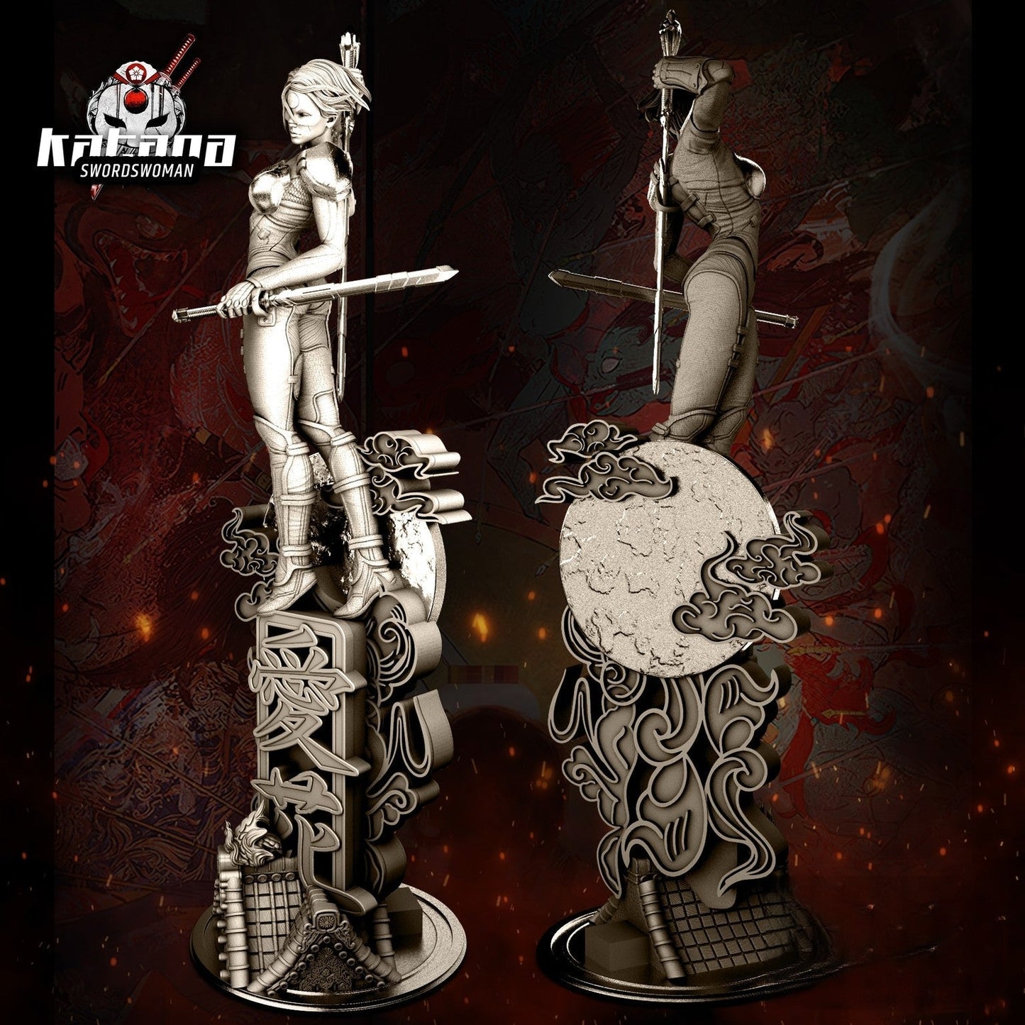 Katana - DC Comics - STL 3D Print Files - 3D Printed Garage Kit ガレージキット Resin Model Scale Figure フィギュア