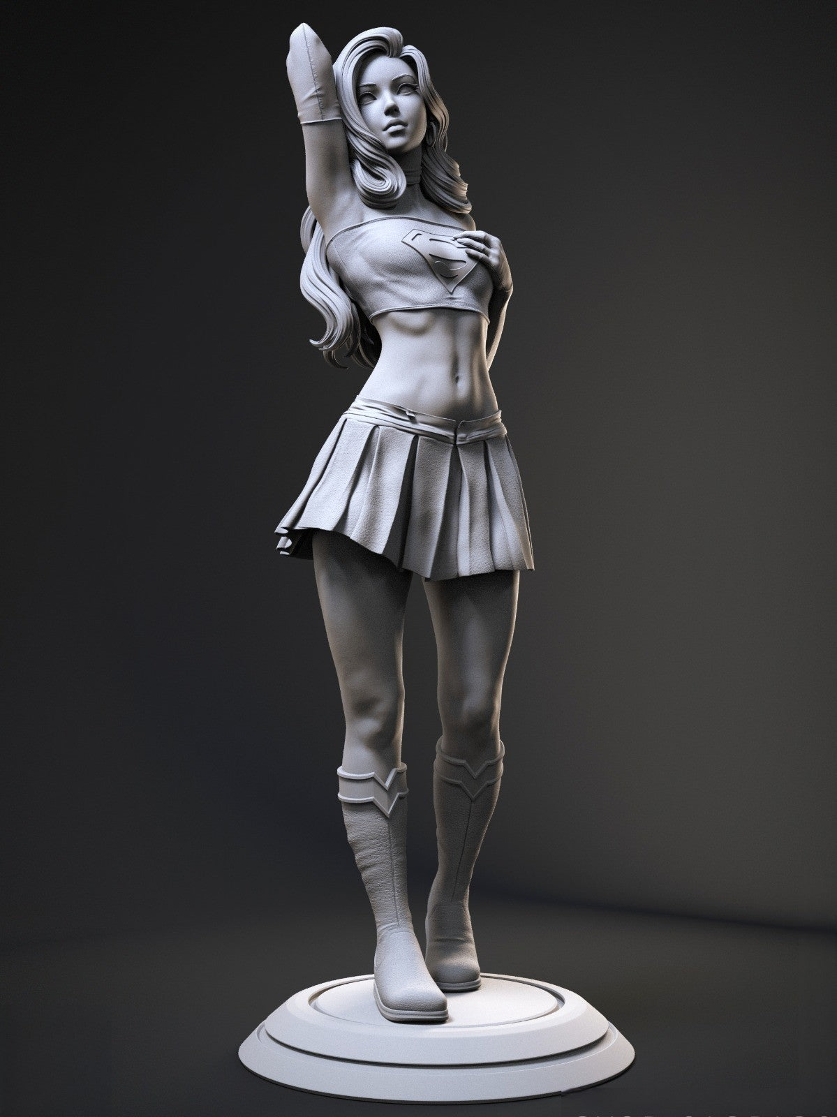1456 Supergirl - DC Comics - STL 3D Print Files - 3D Printed Garage Kit ガレージキット Resin Model Scale Figure フィギュア