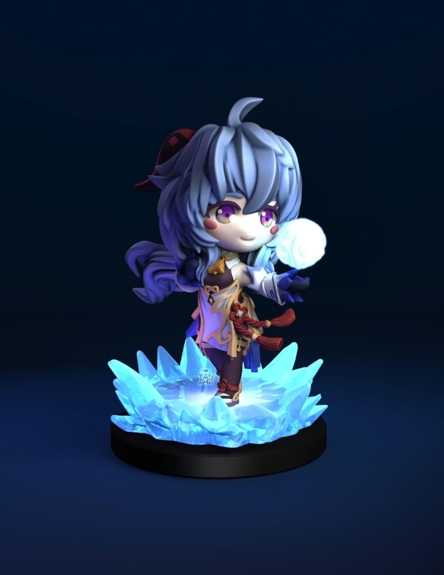 Chibi Ganyu - Genshin Impact - STL 3D Print Files - 3D Printed Garage Kit ガレージキット Resin Model Scale Figure フィギュア