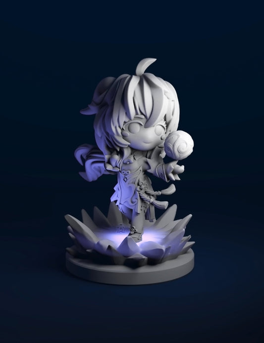 Chibi Ganyu - Genshin Impact - STL 3D Print Files - 3D Printed Garage Kit ガレージキット Resin Model Scale Figure フィギュア