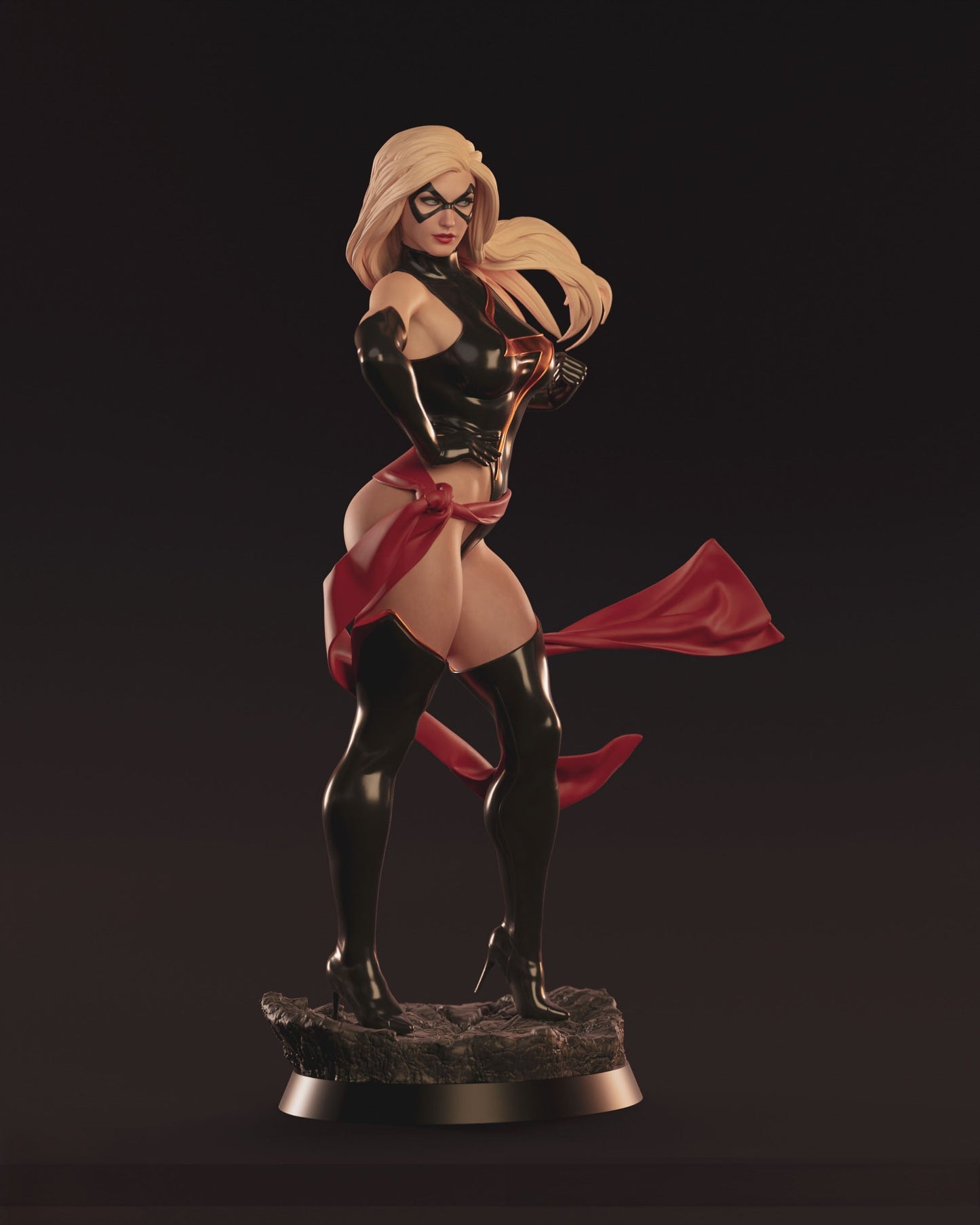 Ms. Marvel Special Edition - Carol Denvers - STL 3D Print Files - 3D Printed Garage Kit ガレージキット Resin Model Scale Figure フィギュア