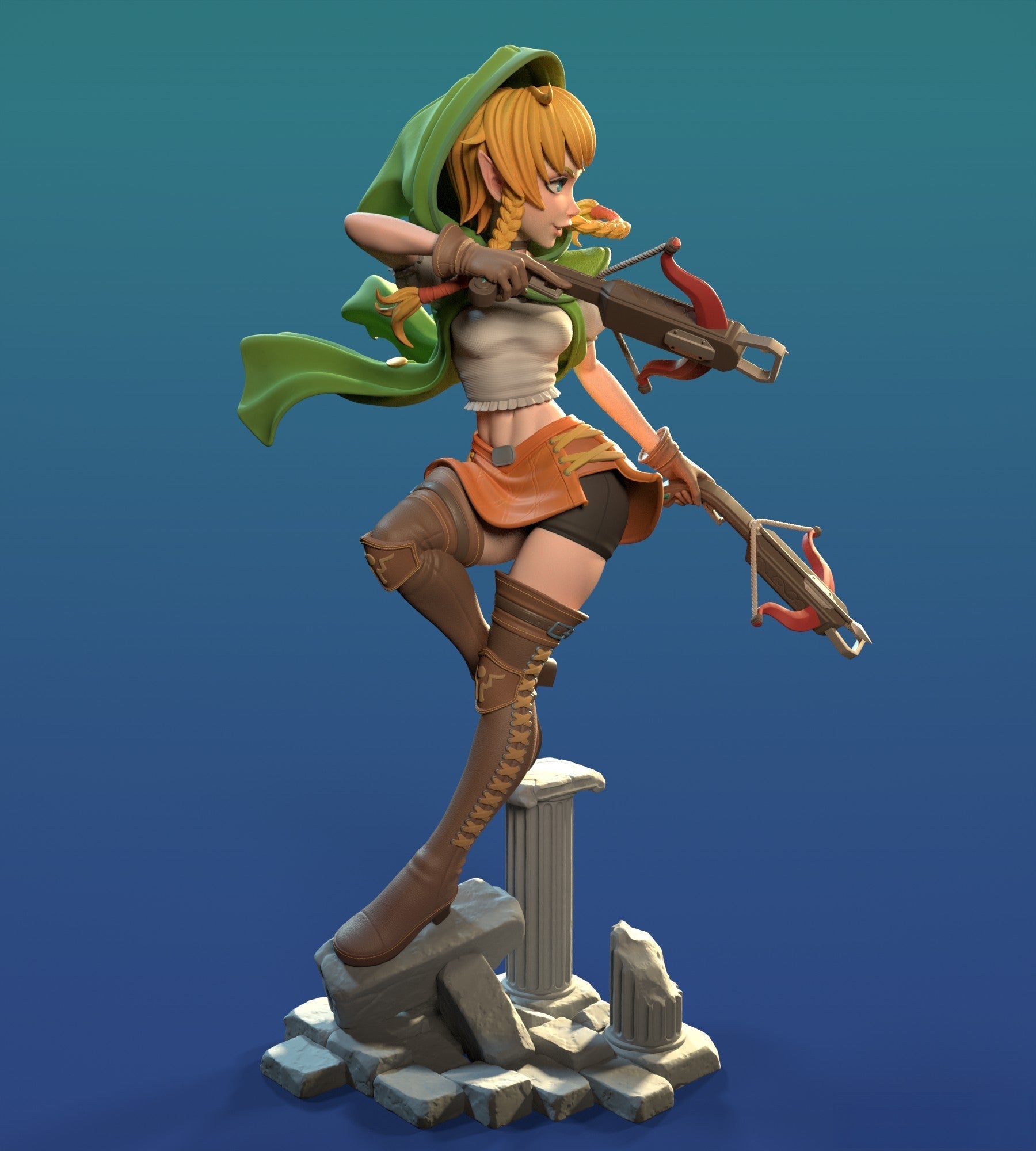 Linkle Special Edition - The Legend of Zelda - STL 3D Print Files - 3D Printed Garage Kit ガレージキット Resin Model Scale Figure フィギュア