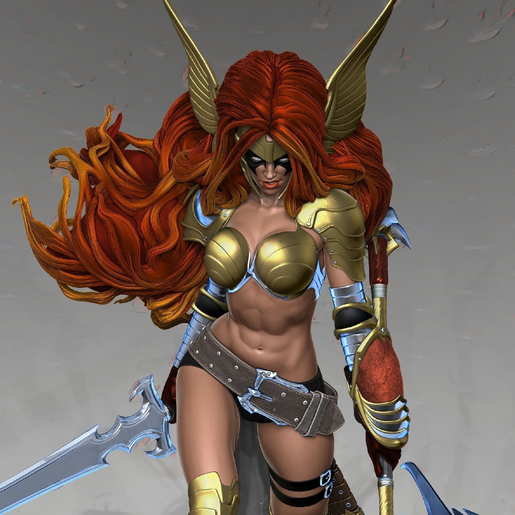 Angela - Spawn - Marvel Comics - STL 3D Print Files - 3D Printed Garage Kit ガレージキット Resin Model Scale Figure フィギュア