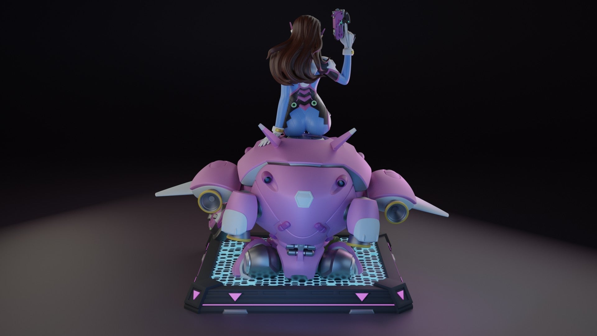 D.Va Special Edition - Overwatch - STL 3D Print Files - 3D Printed Garage Kit ガレージキット Resin Model Scale Figure フィギュア