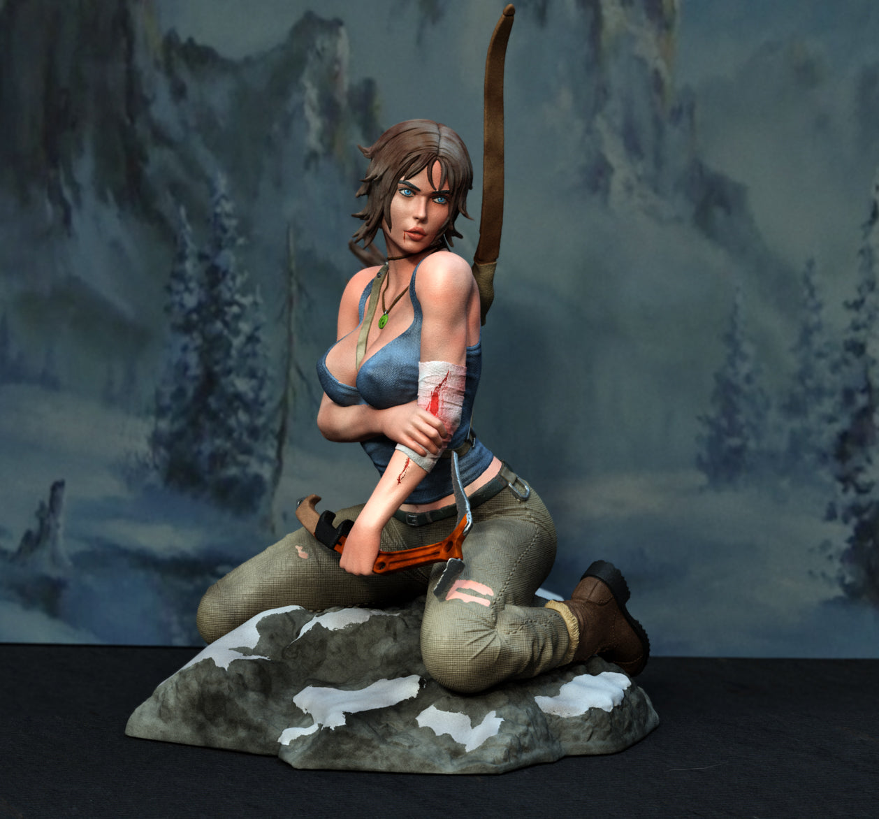 Laraa Craaft Special Edition - Tomb Raider - STL 3D Print Files - 3D Printed Garage Kit ガレージキット Resin Model Scale Figure フィギュア