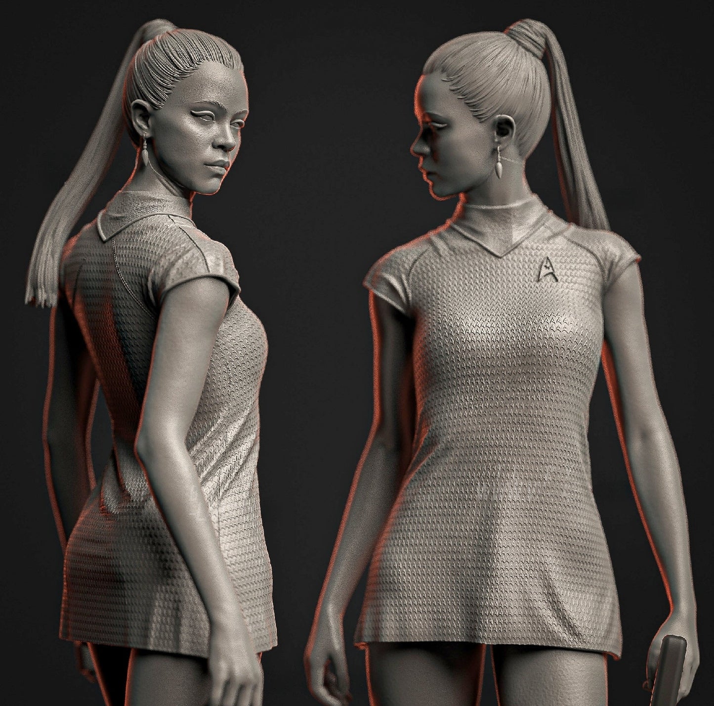 Nyota Uhura Special Edition - Star Trek - STL 3D Print Files - 3D Printed Garage Kit ガレージキット Resin Model Scale Figure フィギュア