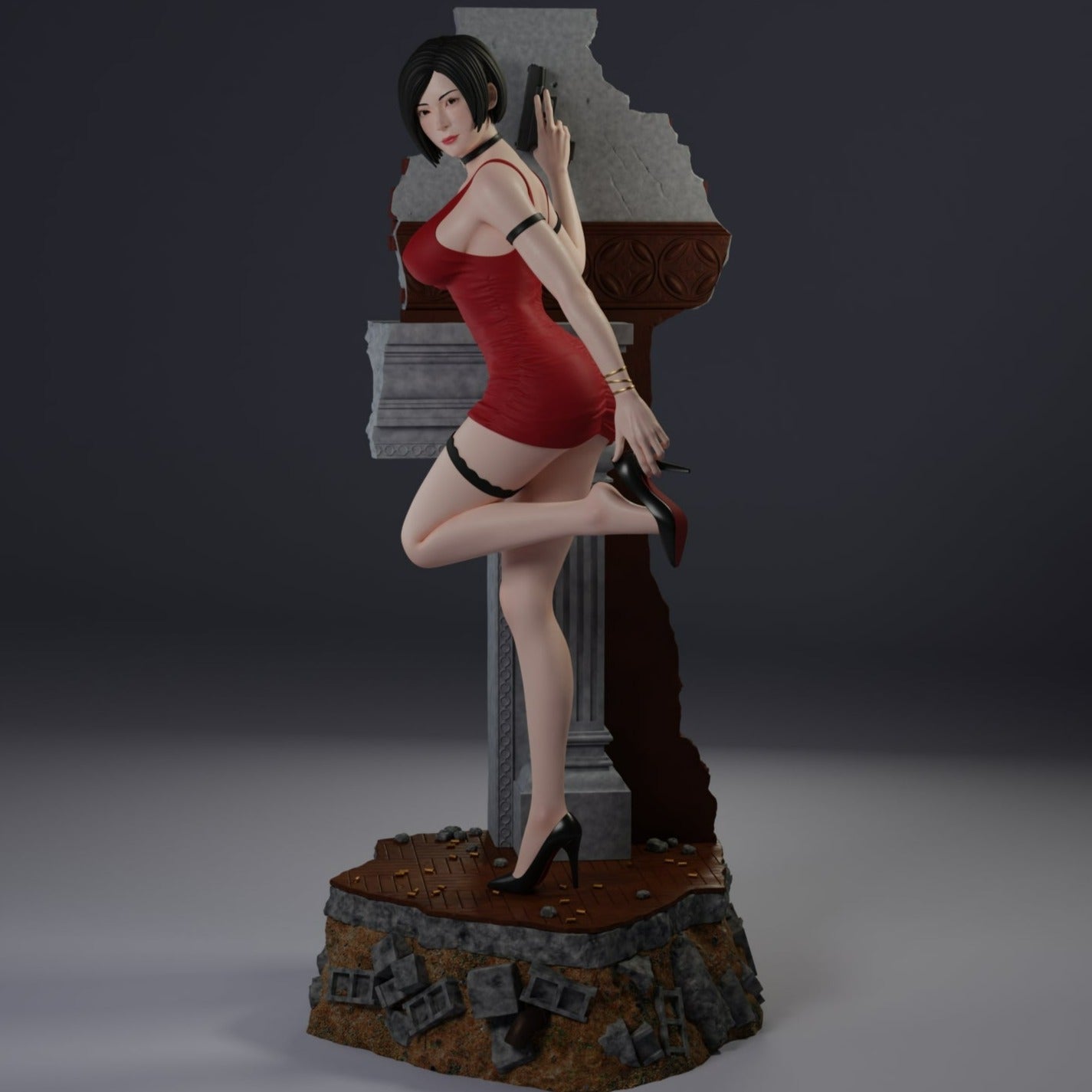 Ada Wong Special Edition - Resident Evil - STL 3D Print Files - 3D Printed Garage Kit ガレージキット Resin Model Scale Figure フィギュア